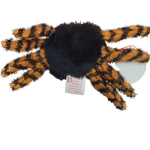 Ty Beanie Babies Halloweenie Beanies Creeps Spider Plush Toy Black Ornament NEW - Picture 6 of 9